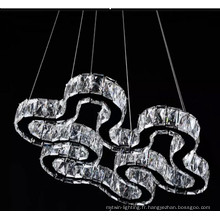 Luxe décoration LED éclairage Cristal K9 pendentif lumière Prix parfait